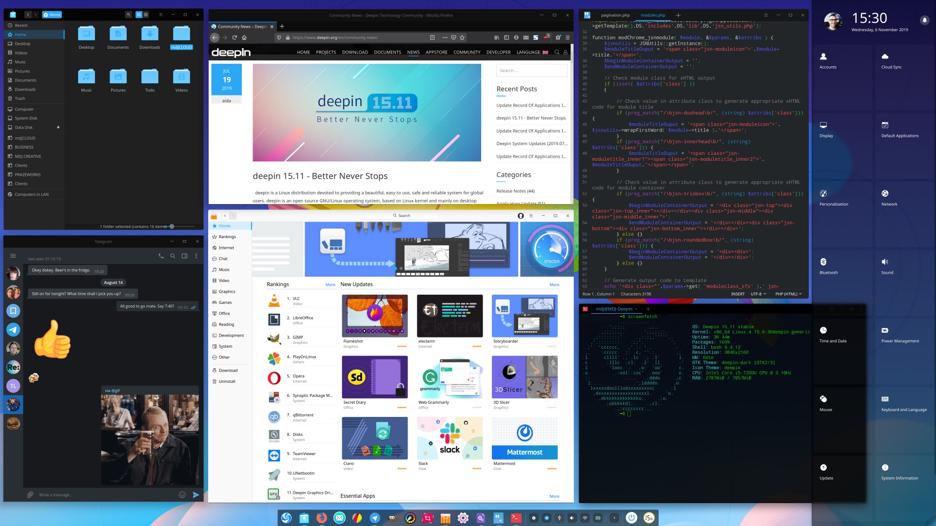 Screenshot Deepin 15.11